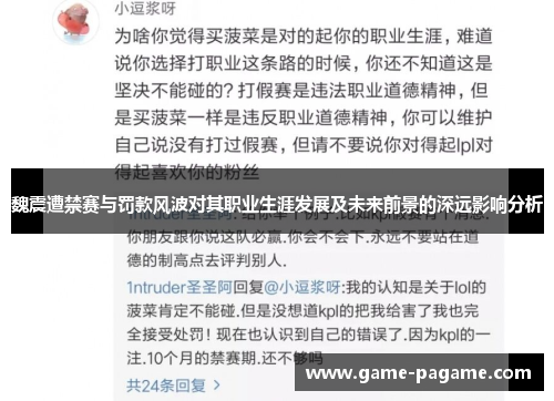 魏震遭禁赛与罚款风波对其职业生涯发展及未来前景的深远影响分析